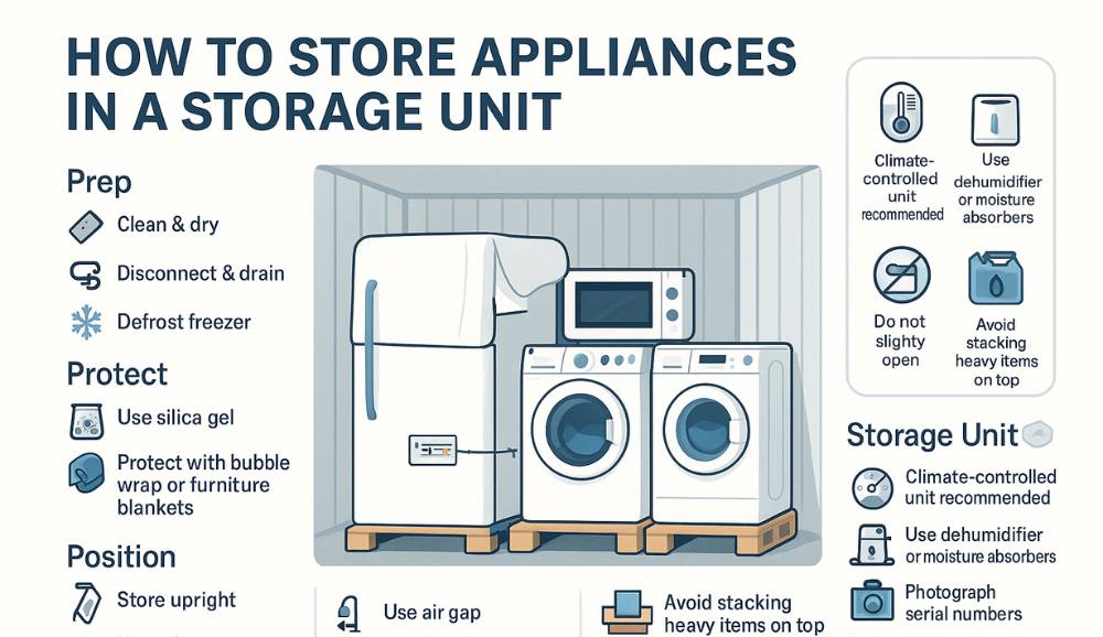 How to Store Appliances in a Storage Unit