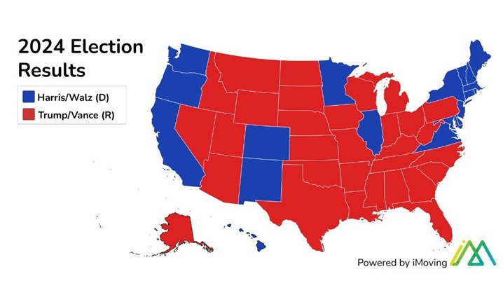 what the election map looked like in 2024